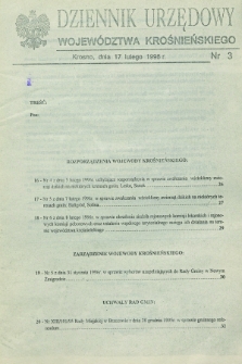 Dziennik Urzędowy Województwa Krośnieńskiego. 1996, nr 3 (17 lutego)