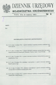 Dziennik Urzędowy Województwa Krośnieńskiego. 1996, nr 8 (24 kwietnia)