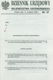 Dziennik Urzędowy Województwa Krośnieńskiego. 1996, nr 37 (10 września)