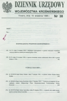 Dziennik Urzędowy Województwa Krośnieńskiego. 1996, nr 38 (19 września)
