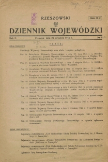 Rzeszowski Dziennik Wojewódzki. R.2, nr 8 (25 września 1945)