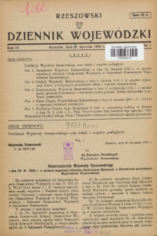 Rzeszowski Dziennik Wojewódzki. R.3, nr 1 (31 stycznia 1946)