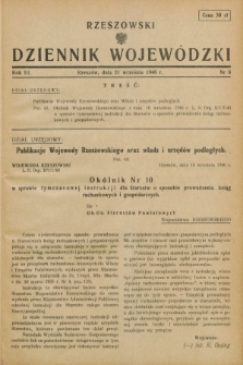 Rzeszowski Dziennik Wojewódzki. R.3, nr 6 (21 września 1946)