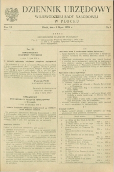 Dziennik Urzędowy Wojewódzkiej Rady Narodowej w Płocku. 1976, nr 5 (9 lipca)
