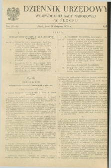 Dziennik Urzędowy Wojewódzkiej Rady Narodowej w Płocku. 1976, nr 7 (30 sierpnia)
