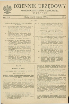 Dziennik Urzędowy Wojewódzkiej Rady Narodowej w Płocku. 1977, nr 4 (22 czerwca)