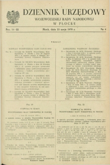 Dziennik Urzędowy Wojewódzkiej Rady Narodowej w Płocku. 1978, nr 4 (23 maja)