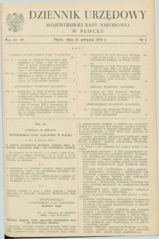 Dziennik Urzędowy Wojewódzkiej Rady Narodowej w Płocku. 1978, nr 5 (21 sierpnia)