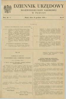 Dziennik Urzędowy Wojewódzkiej Rady Narodowej w Płocku. 1978, nr 8 (30 grudnia)