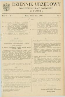 Dziennik Urzędowy Wojewódzkiej Rady Narodowej w Płocku. 1979, nr 4 (3 lipca)