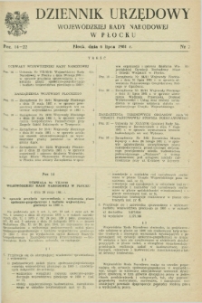 Dziennik Urzędowy Wojewódzkiej Rady Narodowej w Płocku. 1981, nr 2 (6 lipca)