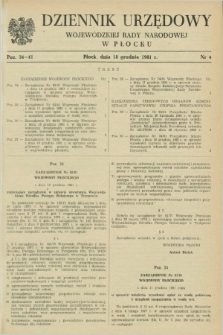 Dziennik Urzędowy Wojewódzkiej Rady Narodowej w Płocku. 1981, nr 4 (18 grudnia)