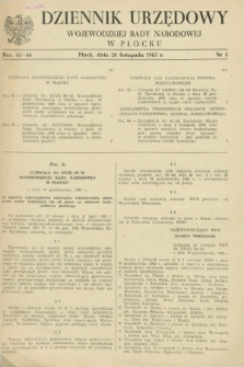 Dziennik Urzędowy Wojewódzkiej Rady Narodowej w Płocku. 1983, nr 5 (28 listopada)