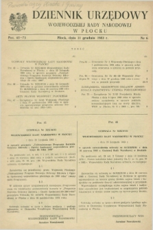 Dziennik Urzędowy Wojewódzkiej Rady Narodowej w Płocku. 1983, nr 6 (31 grudnia)