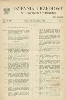 Dziennik Urzędowy Województwa Płockiego. 1985, nr 8 (30 grudnia)