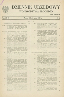 Dziennik Urzędowy Województwa Płockiego. 1986, nr 4 (4 maja)