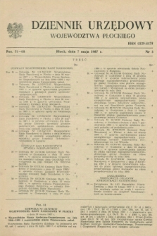 Dziennik Urzędowy Województwa Płockiego. 1987, nr 3 (7 maja)