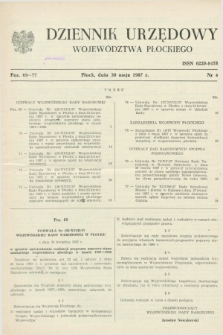 Dziennik Urzędowy Województwa Płockiego. 1987, nr 4 (30 maja)