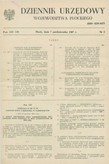 Dziennik Urzędowy Województwa Płockiego. 1987, nr 8 (7 października)