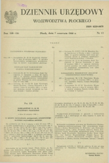 Dziennik Urzędowy Województwa Płockiego. 1988, nr 13 (7 września) + wkładka