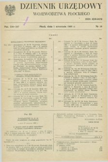 Dziennik Urzędowy Województwa Płockiego. 1989, nr 10 (1 września)