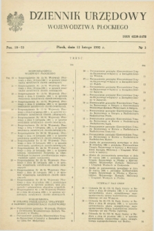 Dziennik Urzędowy Województwa Płockiego. 1992, nr 3 (12 lutego)