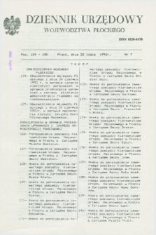 Dziennik Urzędowy Województwa Płockiego. 1992, nr 7 (22 lipca)