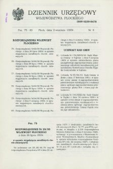 Dziennik Urzędowy Województwa Płockiego. 1993, nr 6 (2 września)
