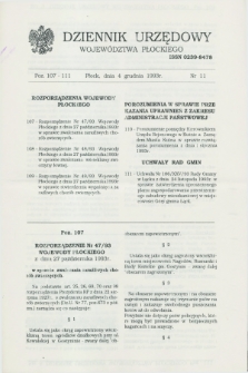 Dziennik Urzędowy Województwa Płockiego. 1993, nr 11 (4 grudnia)