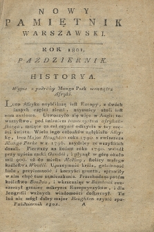 Nowy Pamiętnik Warszawski : dziennik historyczny, polityczny, tudzież nauk i umieiętności. 1801, Październik