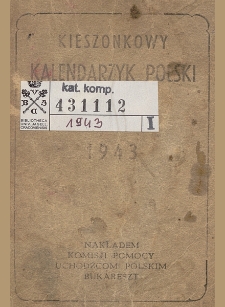 Kieszonkowy Kalendarzyk Polski na Rok 1943