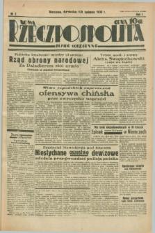 Nowa Rzeczpospolita : pismo codzienne. R.1, nr 2 (13 kwietnia 1938)