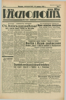 Nowa Rzeczpospolita : pismo codzienne. R.1, nr 4 (14 kwietnia 1938)
