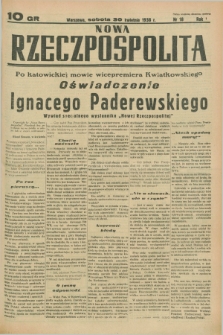Nowa Rzeczpospolita. R.1, nr 18 (30 kwietnia 1938)