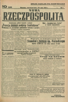 Nowa Rzeczpospolita. R.1, nr 39 (19 maja 1938) drugi nakład po konfiskacie