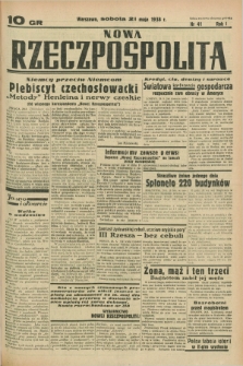 Nowa Rzeczpospolita. R.1, nr 41 (21 maja 1938)