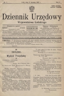 Dziennik Urzędowy Województwa Łódzkiego. 1927, nr 3