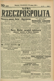 Nowa Rzeczpospolita. R.1, nr 72 (19 czerwca 1938)