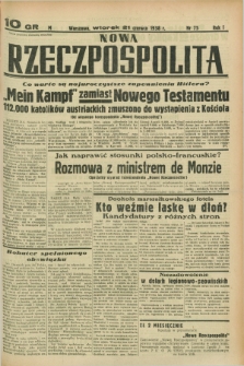 Nowa Rzeczpospolita. R.1, nr 75 (21 czerwca 1938)