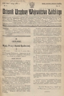 Dziennik Urzędowy Województwa Łódzkiego. 1927, nr 5