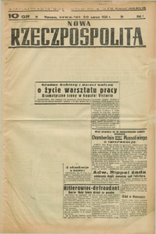 Nowa Rzeczpospolita. R.1, nr 85 (30 czerwca 1938) drugi nakład po konfiskacie