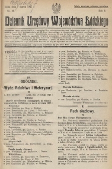 Dziennik Urzędowy Województwa Łódzkiego. 1927, nr 10