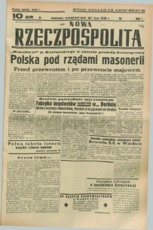 Nowa Rzeczpospolita. R.1, nr 109 (21 lipca 1938) drugi nakład po konfiskacie
