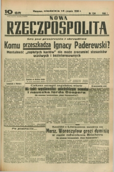 Nowa Rzeczpospolita. R.1, nr 134 (14 sierpnia 1938)