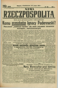 Nowa Rzeczpospolita. R.1, nr 134 (14 sierpnia 1938)