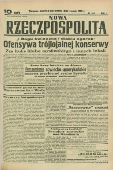 Nowa Rzeczpospolita. R.1, nr 141 (22 sierpnia 1938)