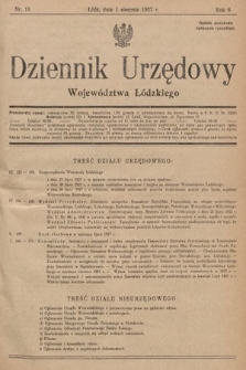 Dziennik Urzędowy Województwa Łódzkiego. 1927, nr 19