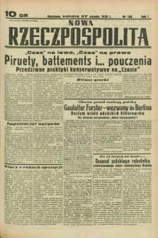 Nowa Rzeczpospolita. R.1, nr 148 (27 sierpnia 1938)