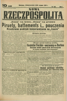 Nowa Rzeczpospolita. R.1, nr 148 (28 sierpnia 1938)