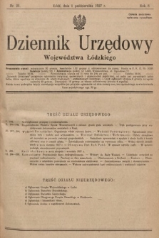 Dziennik Urzędowy Województwa Łódzkiego. 1927, nr 21